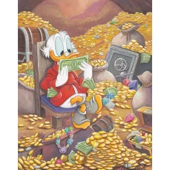 Scrooge McDuck ''Scrooge's Happy Place'' Gallery Wrapped Canvas by Michelle St.Laurent – Limited Edition
