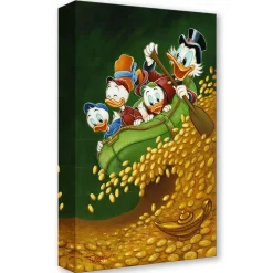 Scrooge McDuck ''Uncle Scrooge's Wild Ride'' Gallery Wrapped Canvas by Tim Rogerson – Limited Edition