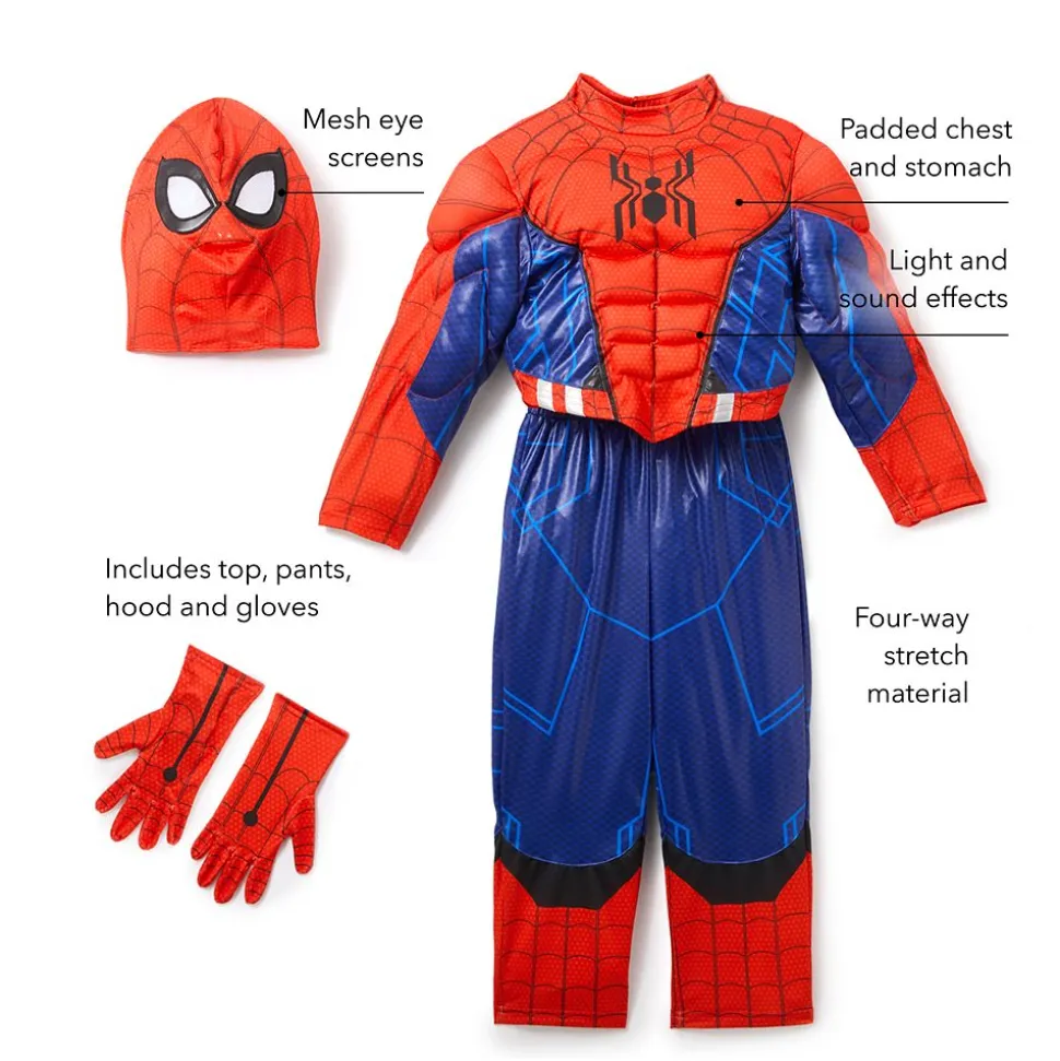 Spider-Man Costume with Lights and Sound for Kids