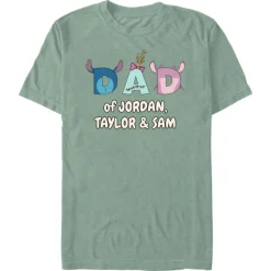 Stitch, Angel & Scrump ''Dad'' Father's Day – T-Shirt – Lilo & Stitch – Customized