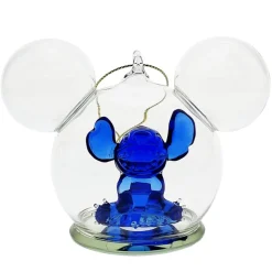 Stitch Mickey Icon Glass Ball Ornament by Arribas – Lilo & Stitch – Personalized