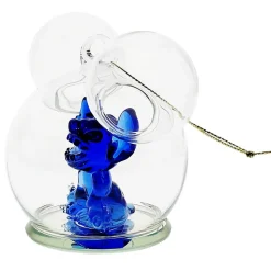Stitch Mickey Icon Glass Ball Ornament by Arribas – Lilo & Stitch – Personalized