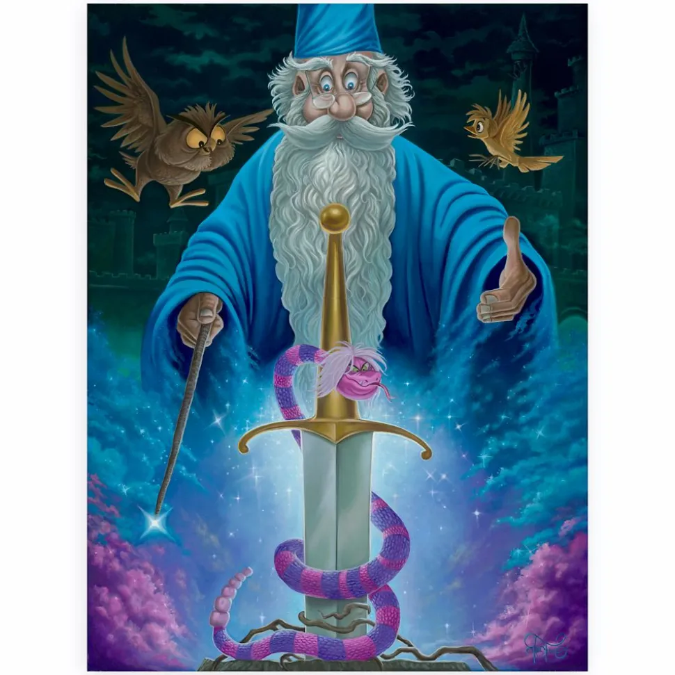 The Sword in the Stone ''Merlin's Domain'' by Jared Franco Hand-Signed & Numbered Canvas Artwork – Limited Edition