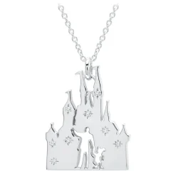 Walt Disney and Mickey Fantasyland Castle Necklace by CRISLU