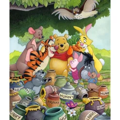 Winnie the Pooh and Pals ''Honey Pot Gathering'' Gallery Wrapped Canvas by Michelle St.Laurent – Limited Edition