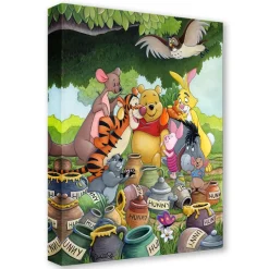 Winnie the Pooh and Pals ''Honey Pot Gathering'' Gallery Wrapped Canvas by Michelle St.Laurent – Limited Edition