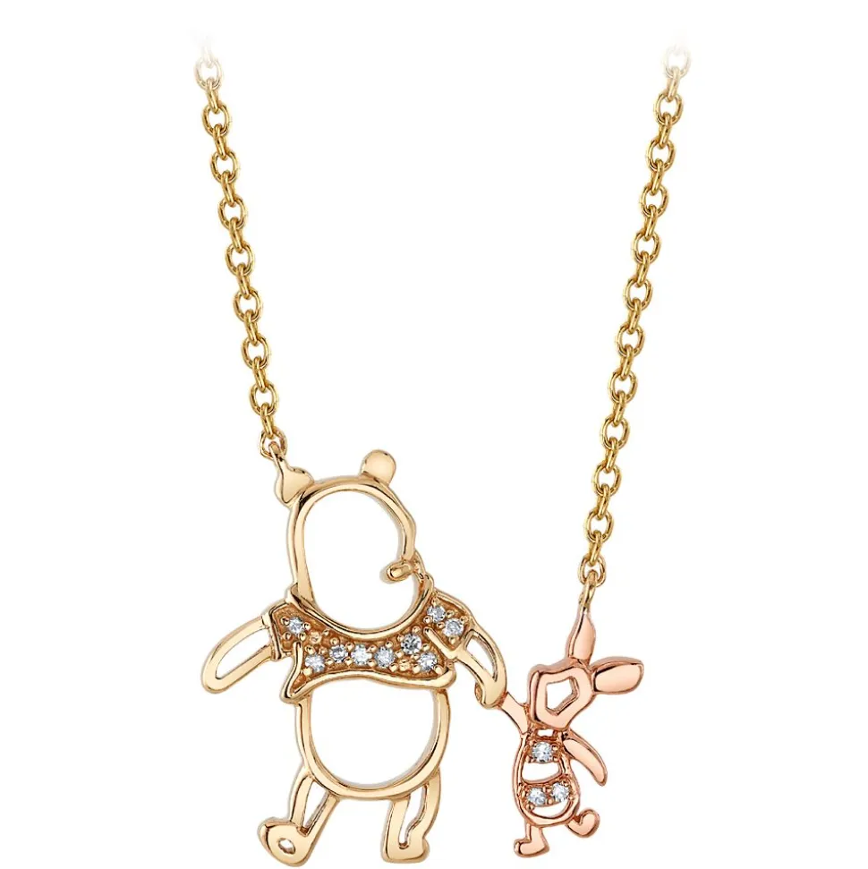 Winnie the Pooh and Piglet Diamond Necklace